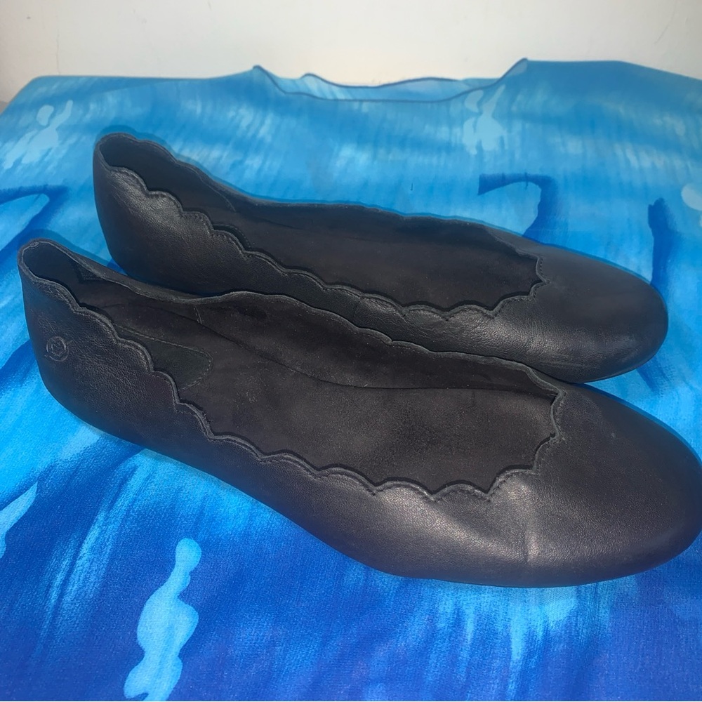 Chic Black Scalloped Women's Loafers Børn Wms Sz 12